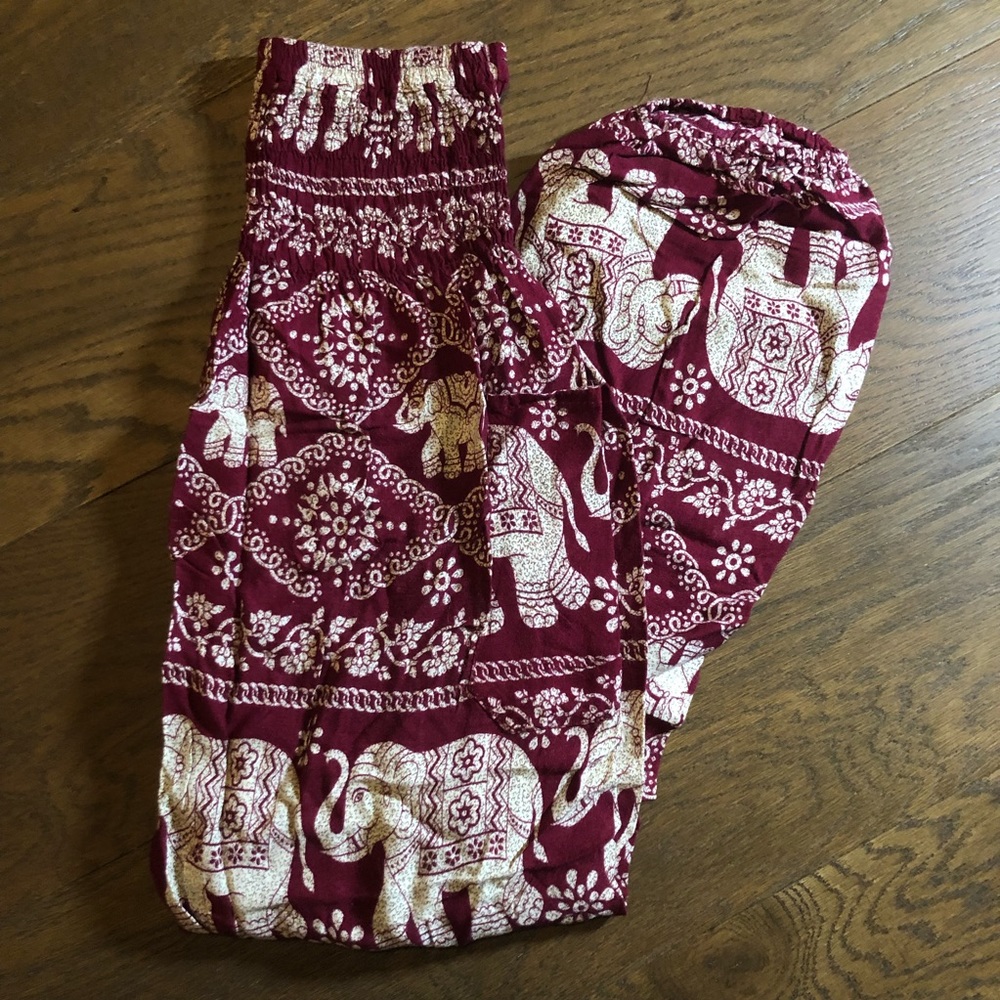 Red Harem Pants